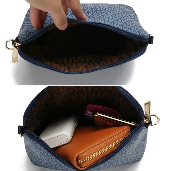 Vegan Leather Tote Bag Set Women Top Handle Purse Wallet Organizer - Picture 6 of 9